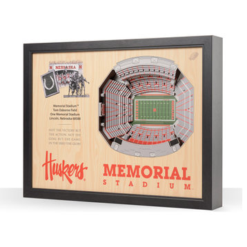 NCAA Nebraska Cornhuskers 25 Layer Stadiumviews 3D Wall Art