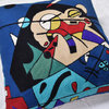 Kandinsky Pillow Cover Blue Harmony Modern Chair Pillowcase Wool 18x18