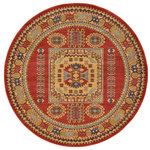 Unique Loom - Unique Loom Red Bardiya Sahand 6' 0 x 6' 0 Round Rug - Our Sahand Collection brings the authentic feel of Persia into your home. Not only are these rugs unique, they can also be used in a variety of decorative ways. This collection graciously blends Persian and European designs with today's trends. The mixture of bright and subtle colors, along with the complexity of the vivacious patterns, will highlight any area in your house.