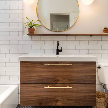 Subway Tile Bathroom with Floating Vanity - San Francisco, CA