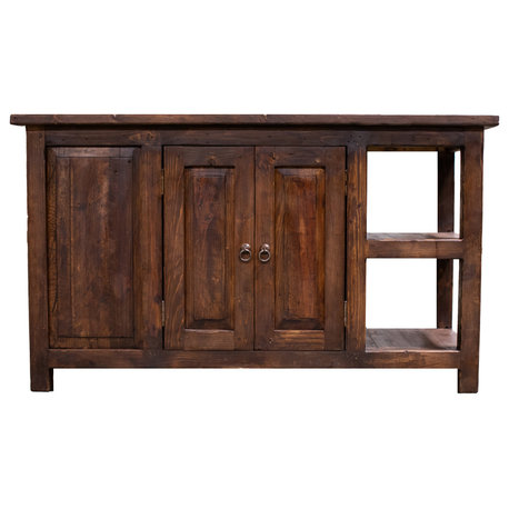 Carson Reclaimed Kitchen Island, Brown, 48"x30"x36"