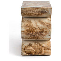 Studio London Trudi Faux Marble Effect Stool and End Table for Modern Home