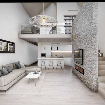 Scandinavian Townhouse - Living Room