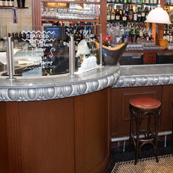 Zinc bar with inlay edge detail - Kitchen And Dining Furniture