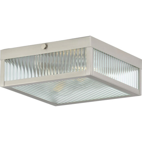 Progress Lighting P350152 Dwyer 2 Light 11"W Flush Mount Square - Stainless