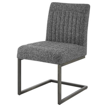New Pacific Direct Ronan 19.5" Fabric Dining Chair - Blazer Dark Gray (Set of 2)