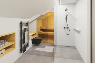 Dachgeschoss Ausbau AS22 WC Dusche mit Sauna