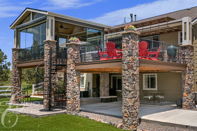 All-Season Covered Deck with Glass Enclosure - Elizabeth