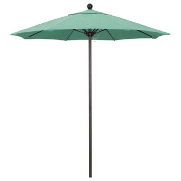 7.5' Fiberglass Umbrella Bronze, Sunbrella, Spectrum Mist