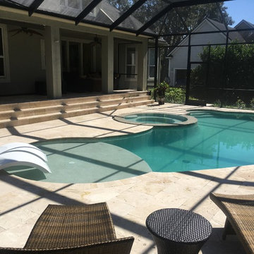 Freeform Pool with Champagne Spa