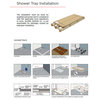 Quare Design Shower Trays Relief Plus Slate Texture 60x36, Pure White