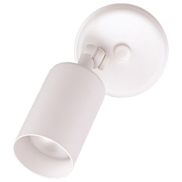 75-Watt Single Cylinder Adjustable Security Flood Light, White