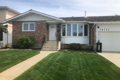 Example of a trendy home design design in Edmonton