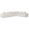 Divani Casa Vicki Modern Ivory Fabric Modular Sectional Sofa