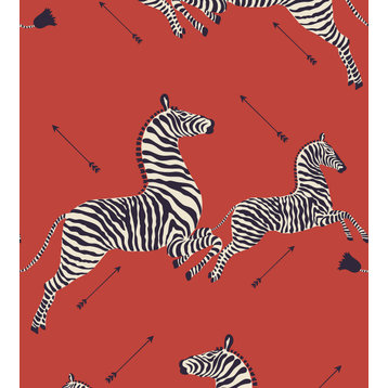 Zebras Wallpaper, Masai Red