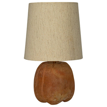 Terra-cotta Table Lamp With Cotton Shade, Natural