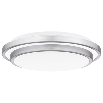 Quoizel IVG1614 Irving 14"W LED Flush Mount Ceiling Fixture - Brushed Aluminum