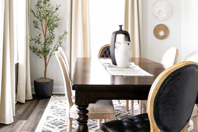 Example of a dining room design in Raleigh