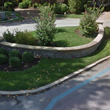 McMeekin Subdivision new entry and reworking medians with new stone walls
