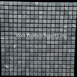 MST26- MOSAIC NERO MAQUINA 5_8X5_8 TUMBLED - Mosaic Tile