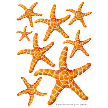 IdeaStix Starfish 2-Sheet Peel and Stick Accents - Dishwasher/Microwave Safe