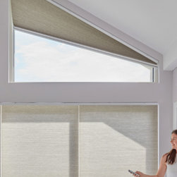 Linear Grey Cumulus Electric Duette&reg; Blinds - Window Blinds