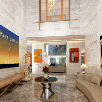 Photorealistic 3D Rendering of Hotel entrance & lobby