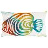 Visions II Rainbow Fish Pearl Pillow, 12"x20"