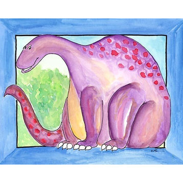 Big Guy - Purple Dino, Ready To Hang Canvas Kid's Wall Decor, 16 X 20