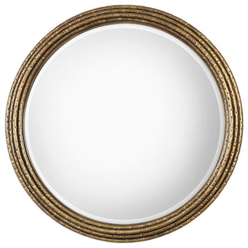 Uttermost 09183 Spera Round Gold Mirror
