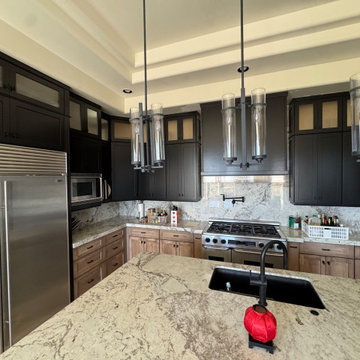 Two Tone Kitchen Reface and Partial Build