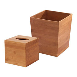 Elements 2-Pc Bath Accessory Set - Wastebaskets