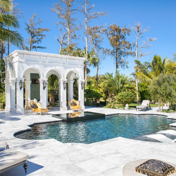 Amazing Roman Geometric Pool & Spa in Parkland