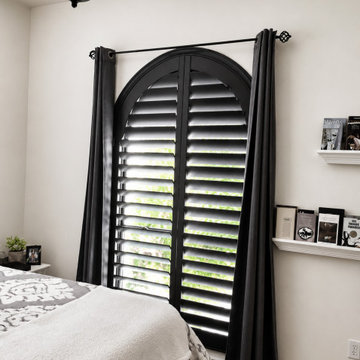 Black Plantation Shutters for Modern Bathrooms — Palm Beach, FL