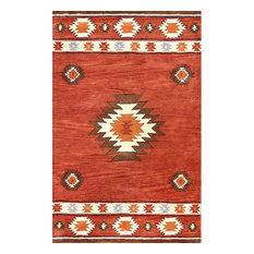 Bronco Hand-Tufted Area Rug, Wine, 7'6"x9'6"