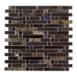 Glass Choclate Strips - Mosaic Tile