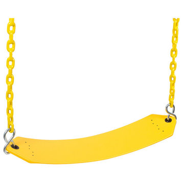 Belt Swing With Coated Chain, 8.5', Yellow