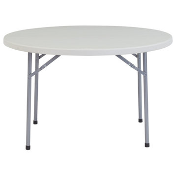 NPS 48" Heavy Duty Round Folding Table, Speckled Grey