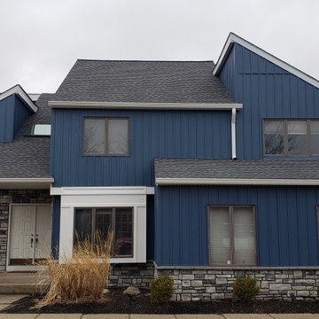 CertainTeed Vertical Insulated Siding, Stone and Gutters installation