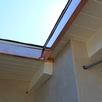 Copper Fascia Wrap and Angle Face Gutters, . Santa Monica.