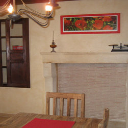 Firebox Stone inserts Herringbone & More (Mediterranean Style) - Indoor Fireplaces