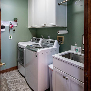 Updated Laundry Room with Medallion Jackson Cabinetry in White Icing
