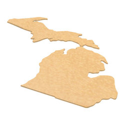 CuttingBoards.net - State Shaped Cutting Boards, Brown Richlite, Michigan - Cutting Boards