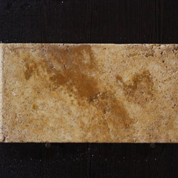 Travertine Pool Coping - 6x12 Gold Tumbled Travertine Coping - Premium grade Tra - Products