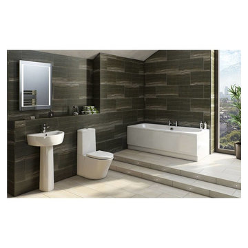 Mode Tate bathroom suite with contemporary double ended bath