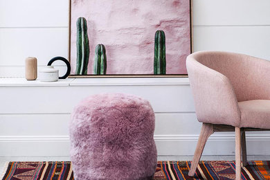 Matching a bohemian rug with a midcentury furniture