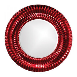 www.essentialsinside.com: sao paulo round red framed wall mirror - Wall Mirrors