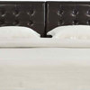 Ledge Hand Tufted Leather Headboard (King - 82 in. W x 3 in. D x 24 in. H)