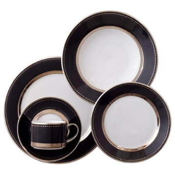 Black Luxe 5-Piece Place Setting