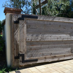 Reclaimed Barnwood Swing Gate - Home Fencing And Gates